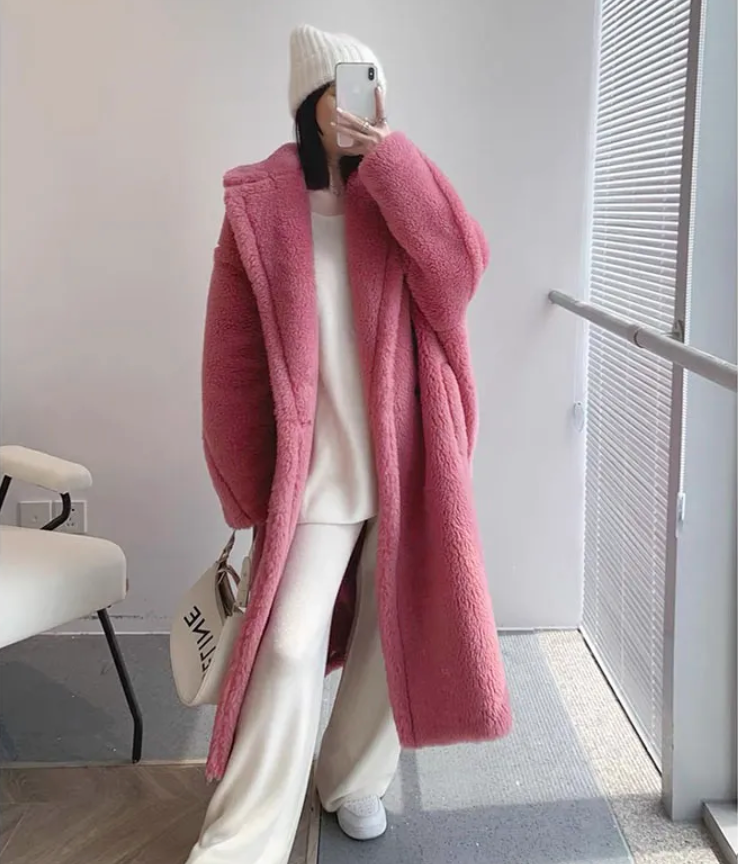 Long plush autumn coat - Ideal for layering-DESTINY