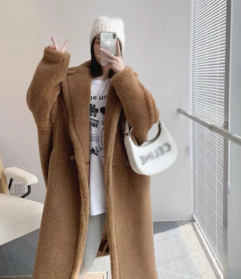 Long plush autumn coat - Ideal for layering-DESTINY