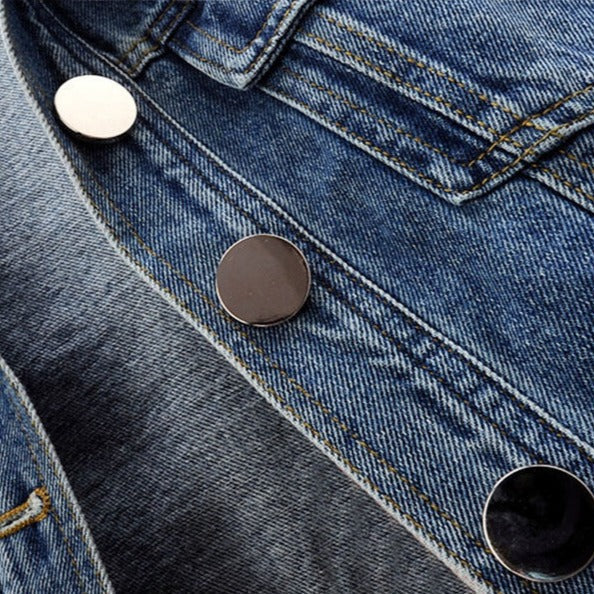 Stylish cropped denim jacket-DESTINY
