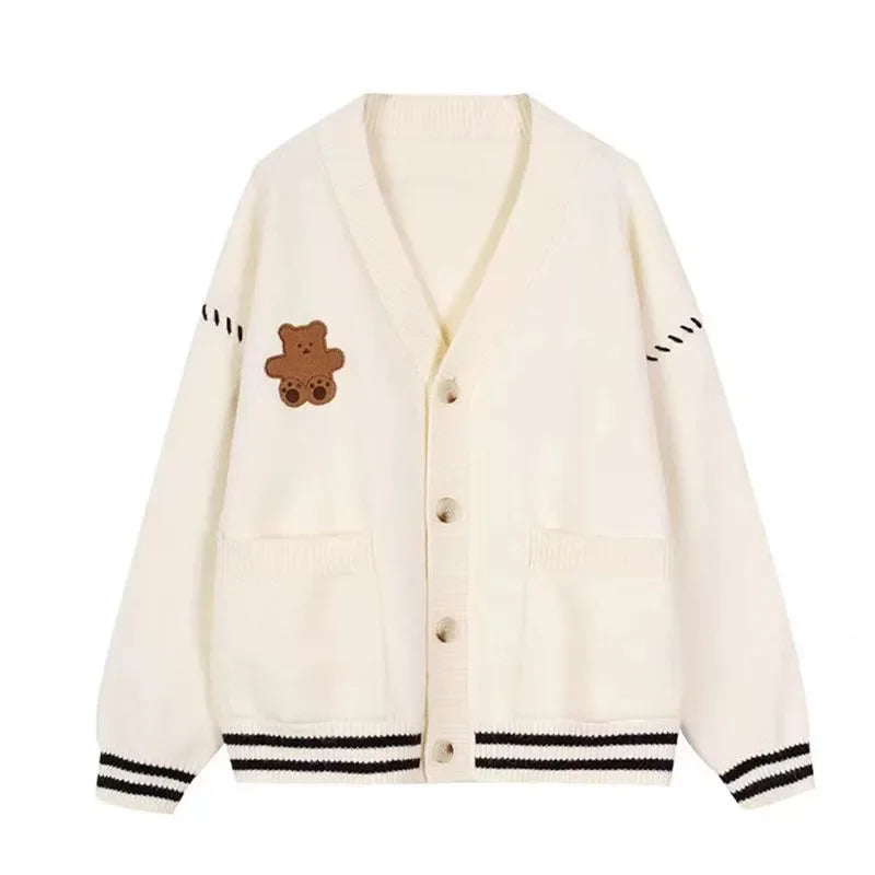 Chic cardigan with contrasting details-DESTINY