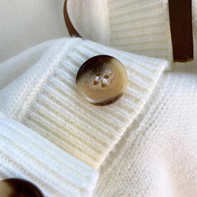 Chic cardigan with contrasting details-DESTINY