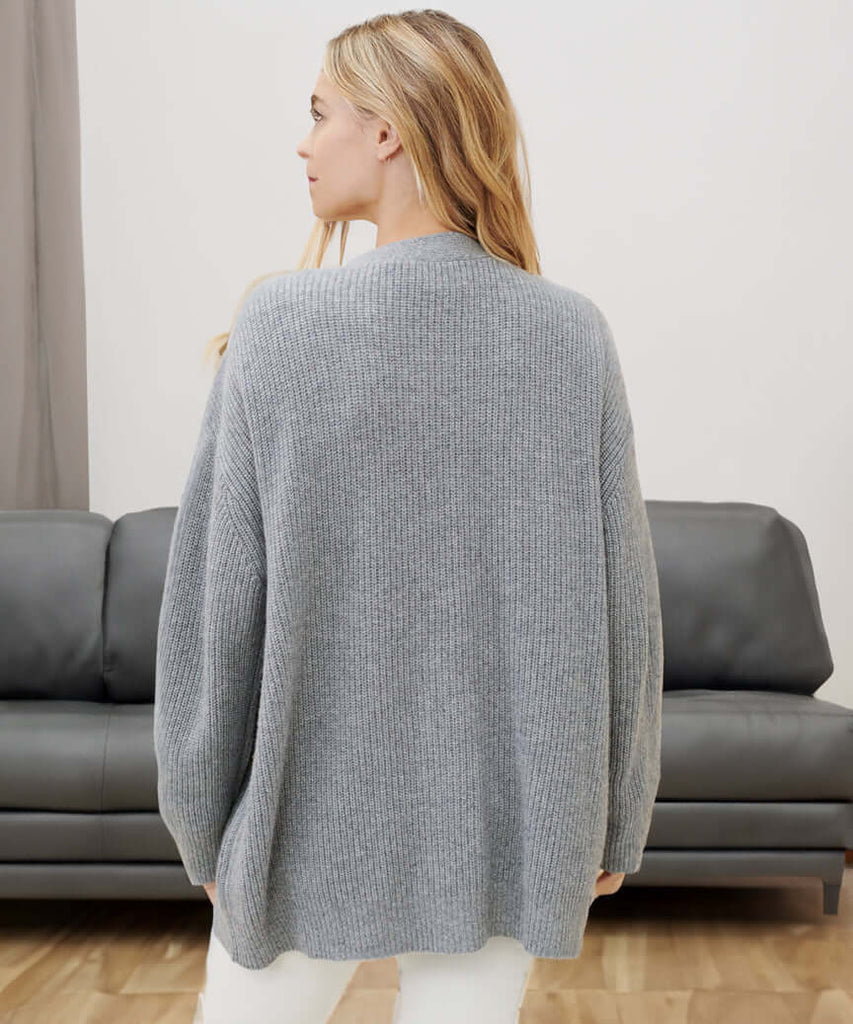 Cashmere-like cocoon cardigan-DESTINY