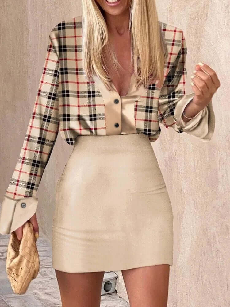 Rebecca - Set with long sleeves and skirt for women-DESTINY