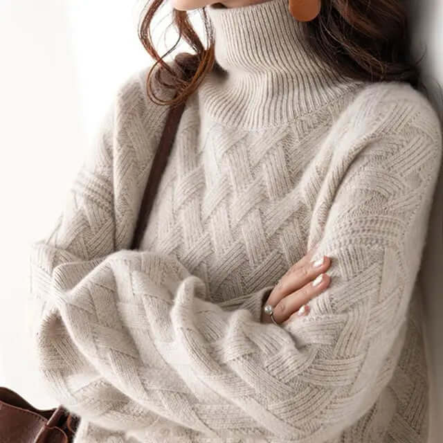 Elegant, chic cashmere-like sweater-DESTINY