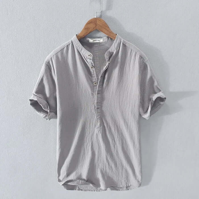 Morgan – new short-sleeved linen shirt for men-DESTINY