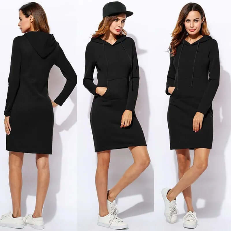 Sweatshirt dress with hood-DESTINY