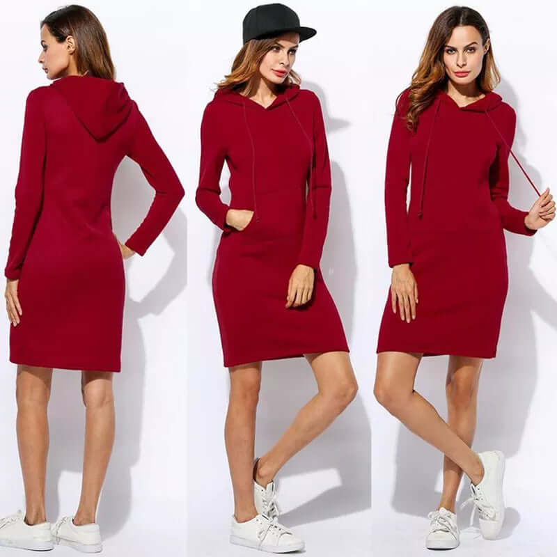Sweatshirt dress with hood-DESTINY