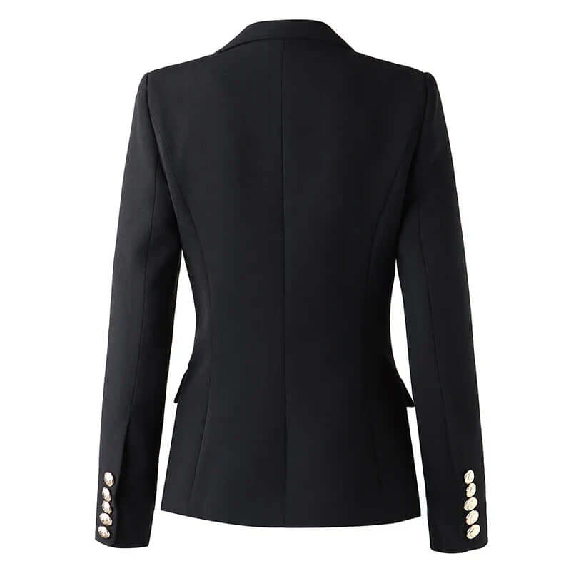 Ladies slim fit black blazer in European style-DESTINY