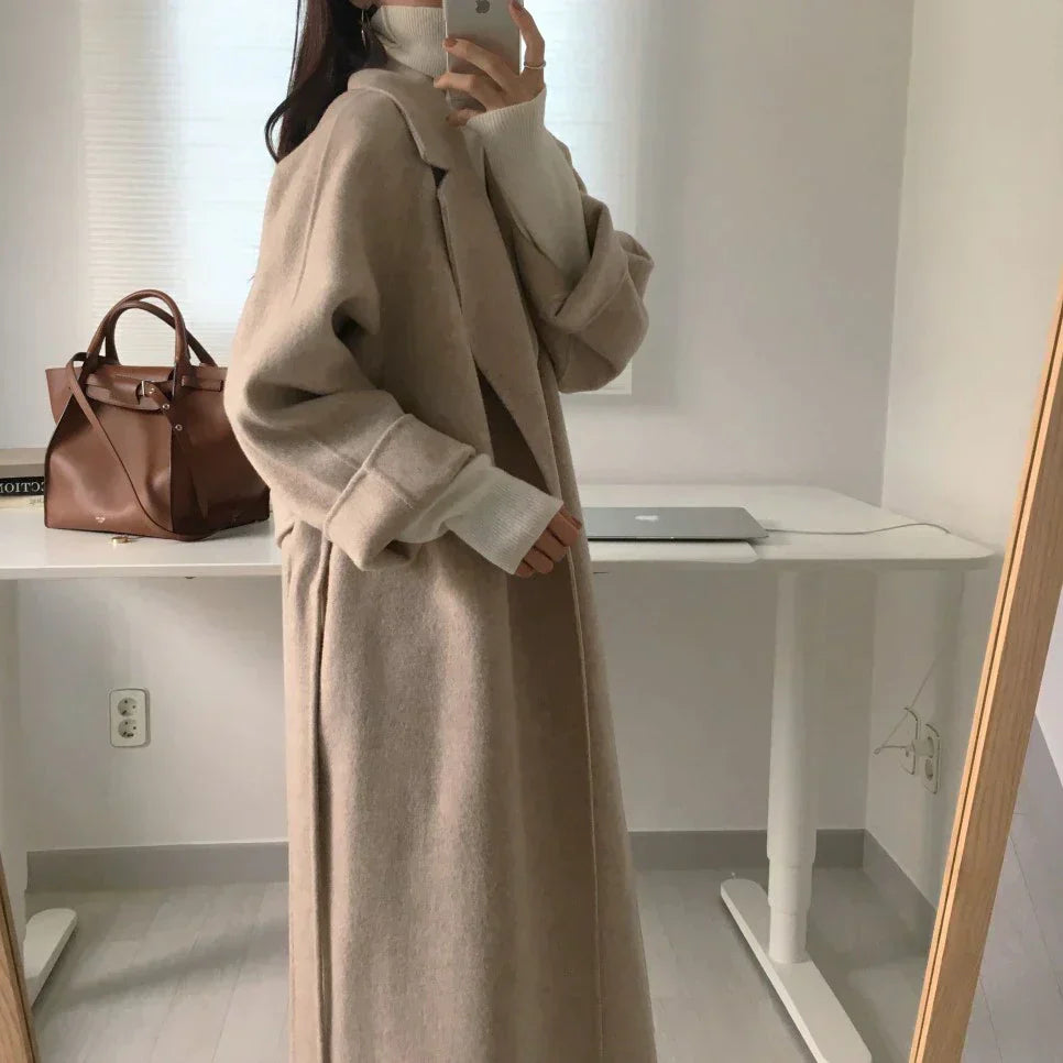 Classic warm long winter coat for women - Comfortable and versatile-DESTINY