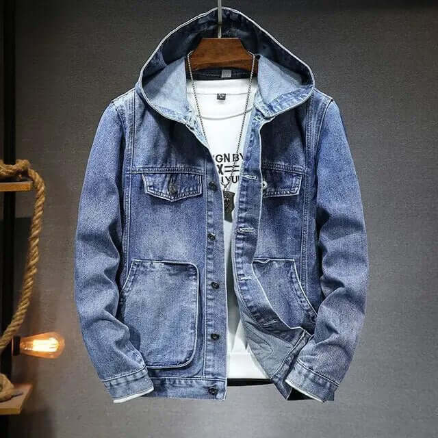 Reynan - Denim hooded jacket-DESTINY