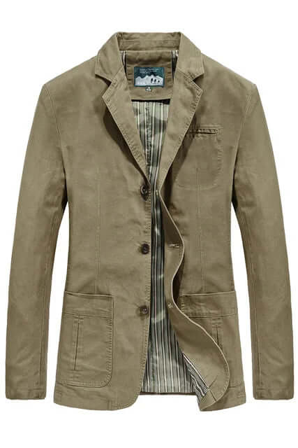 Men's Multi-Pocket Single-Button Blazer-DESTINY