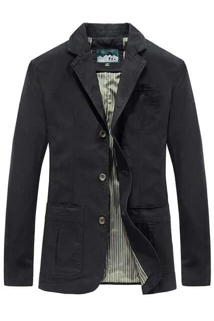 Men's Multi-Pocket Single-Button Blazer-DESTINY