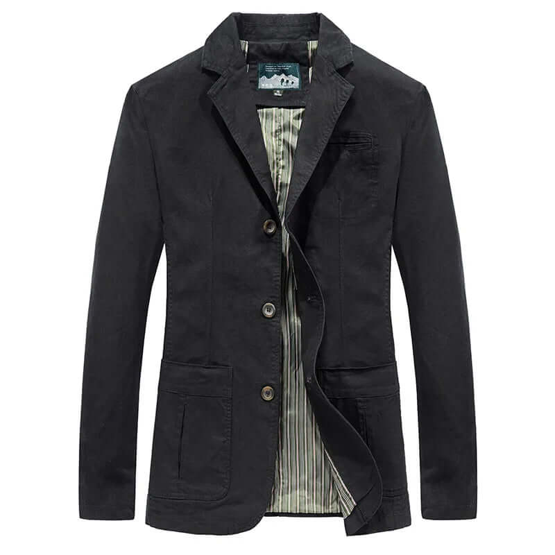 Men's Multi-Pocket Single-Button Blazer-DESTINY
