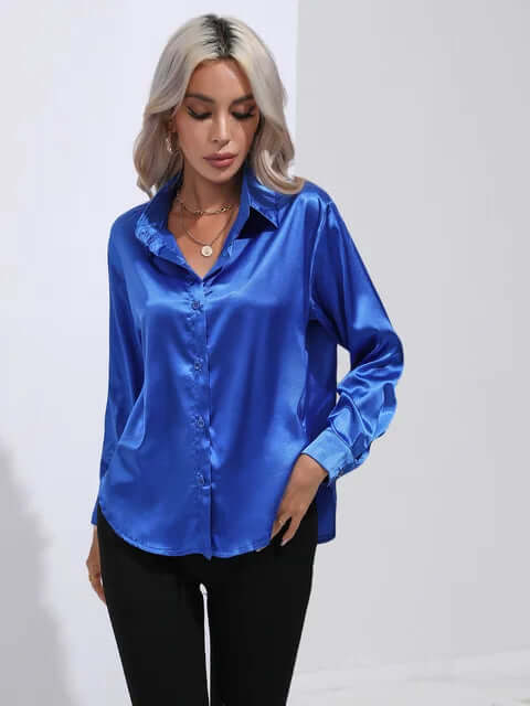 Leah - Elegant satin blouse-DESTINY