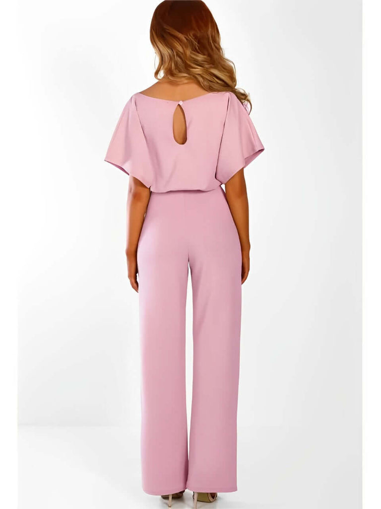 Straight jumpsuit with high waist-DESTINY
