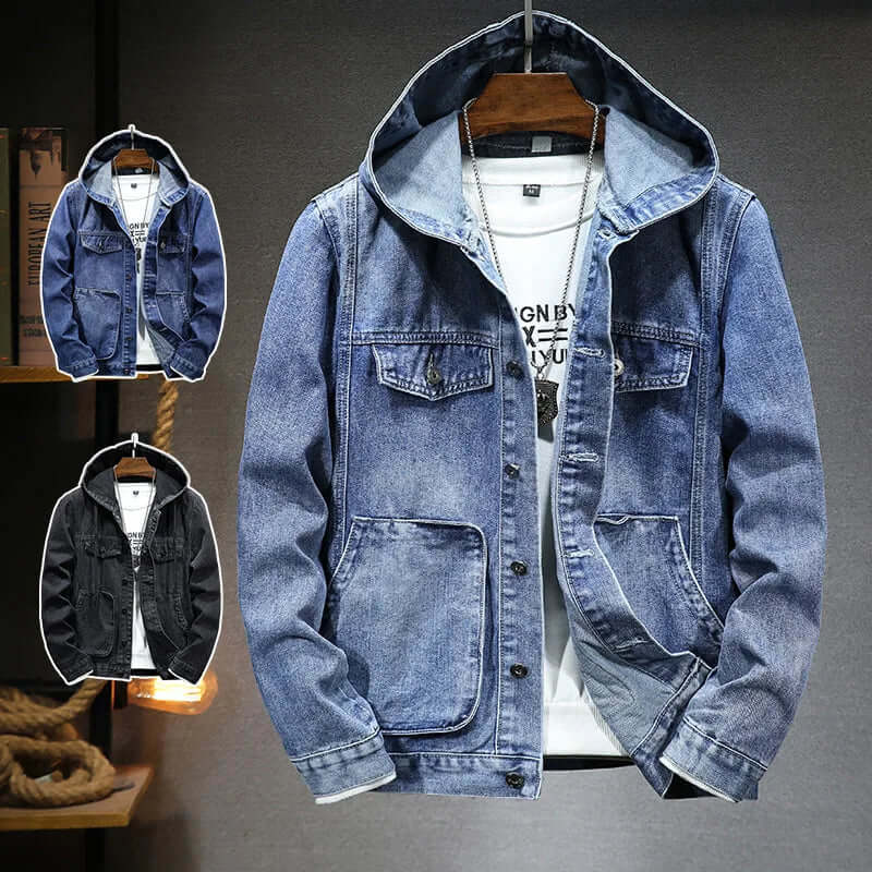 Reynan - Denim hooded jacket-DESTINY