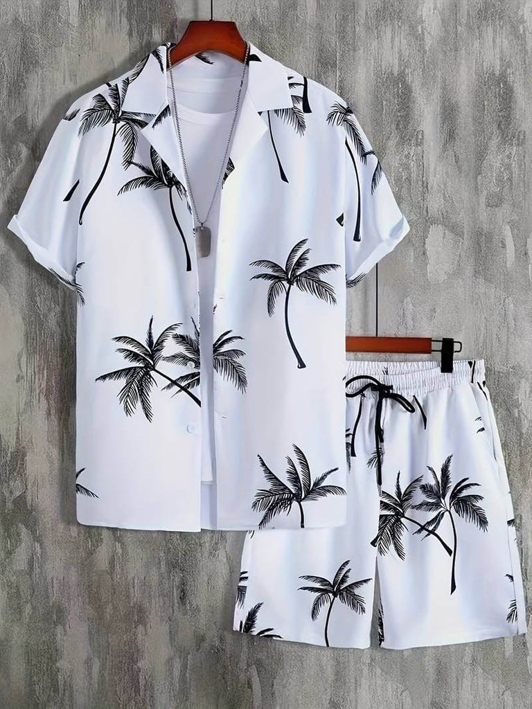 Mason - coconut tree print 2-piece summer set-DESTINY