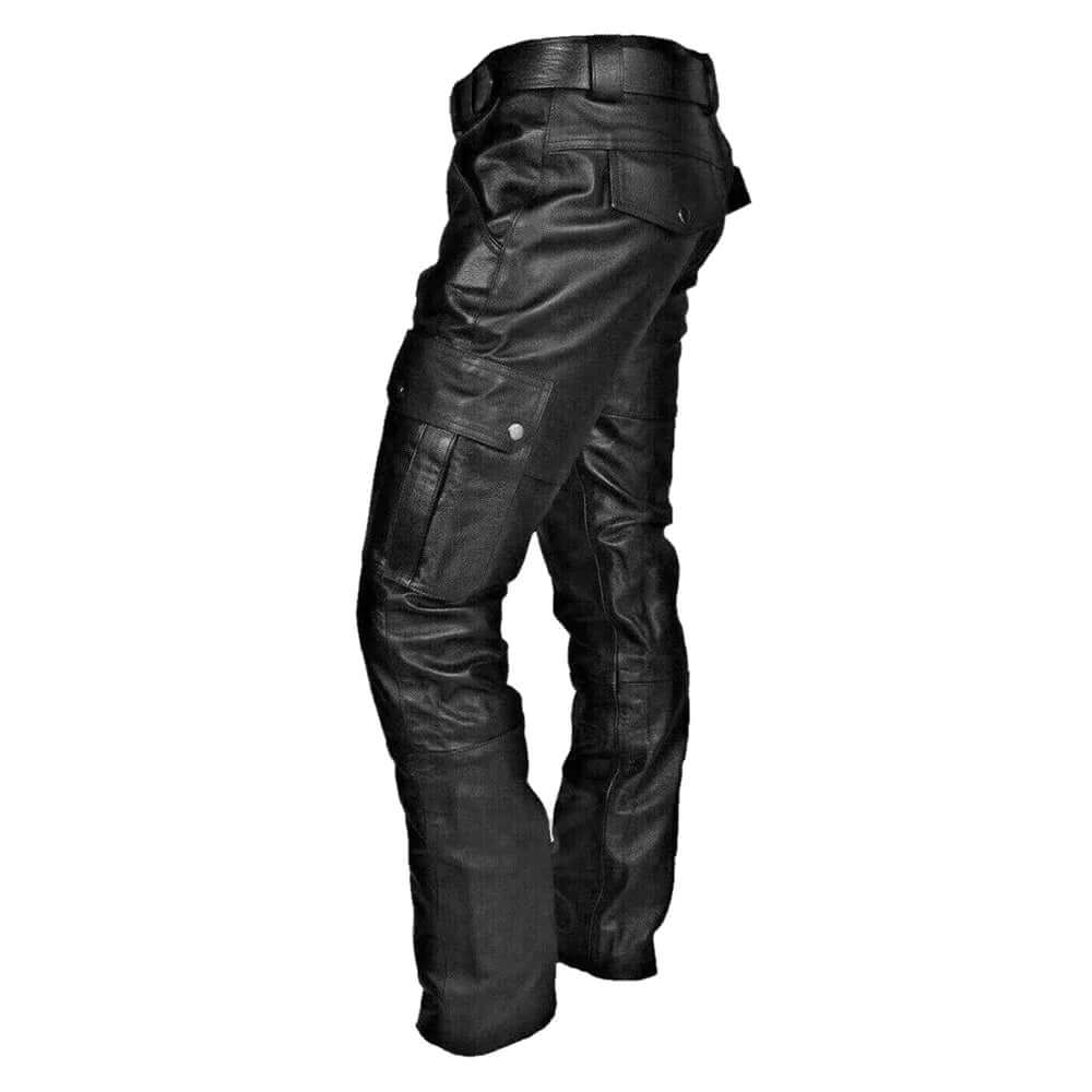 Charlie - Men's leather trousers-DESTINY