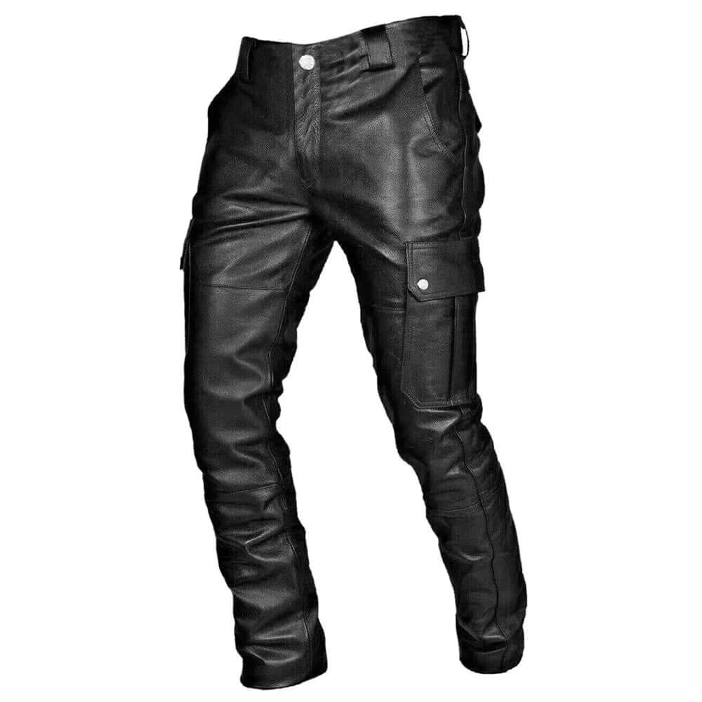 Charlie - Men's leather trousers-DESTINY