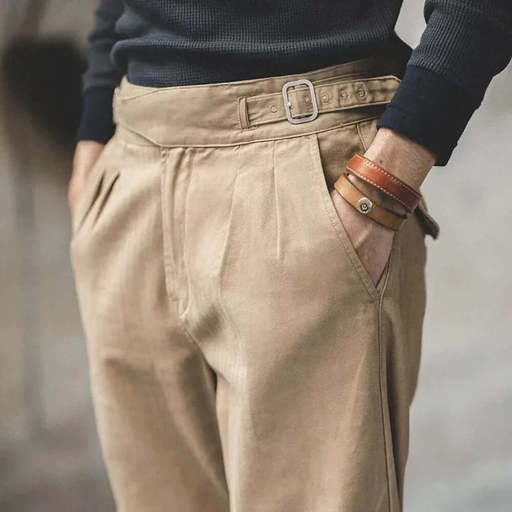 Harrison - Gurkha trousers with pleated front-DESTINY