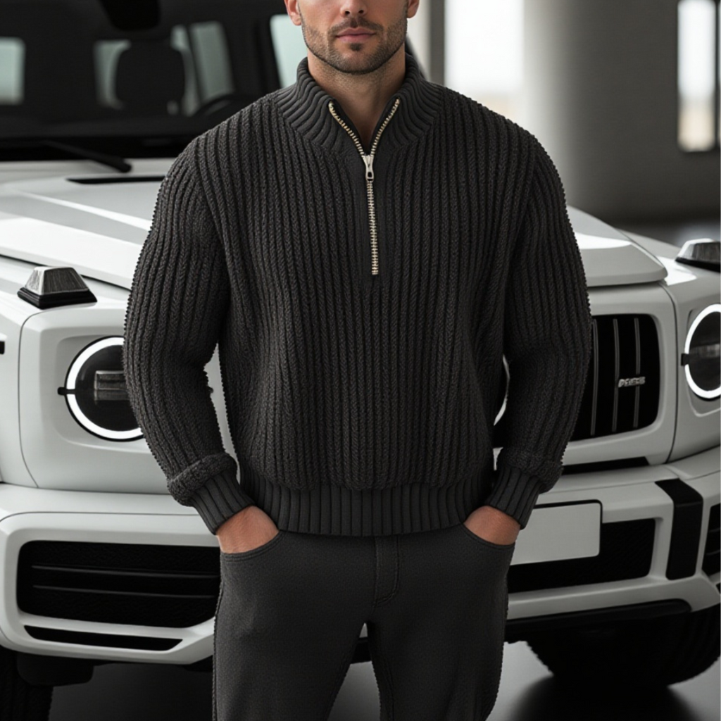 WILDER - Zippered Sweater For Men's-DESTINY