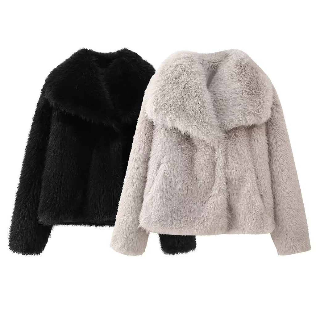 Ladies faux fur jacket Elegant-DESTINY