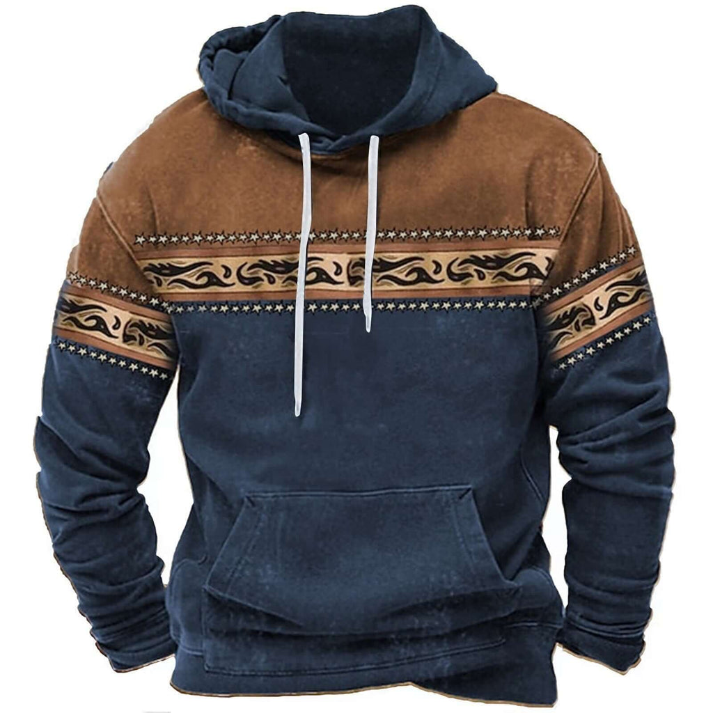 Vintage graphic print loose hoodies for men-DESTINY