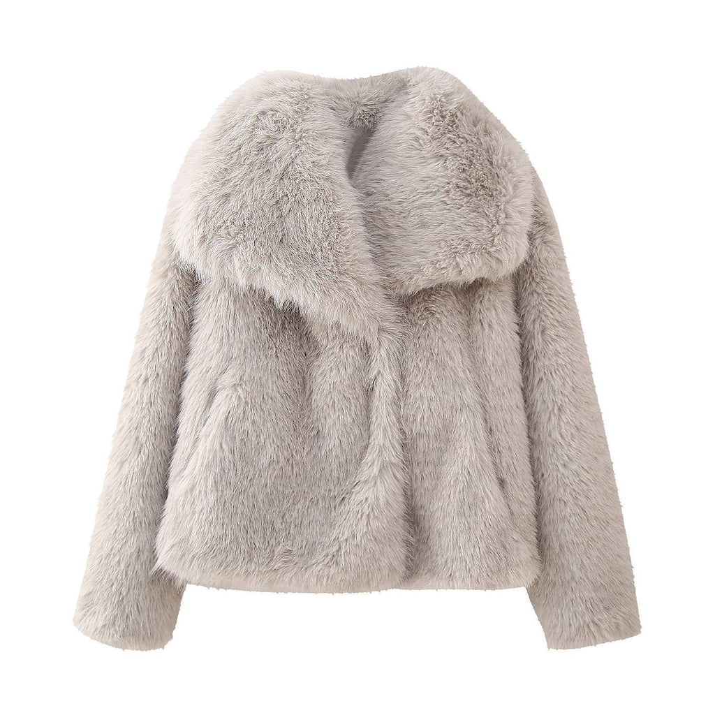 Ladies faux fur jacket Elegant-DESTINY