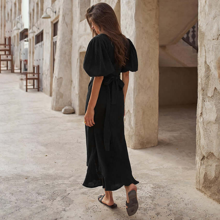 Miranda - Bohemian two-piece set with wrap skirt and crop top-DESTINY