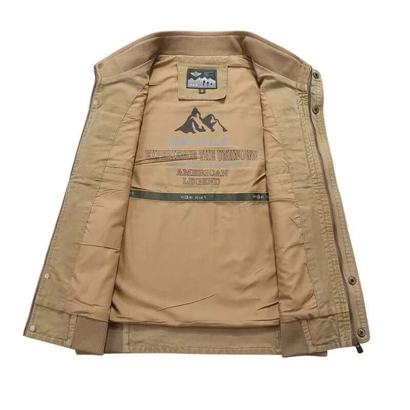 Nathaniel - Men's multi-pocket vintage waistcoat-DESTINY