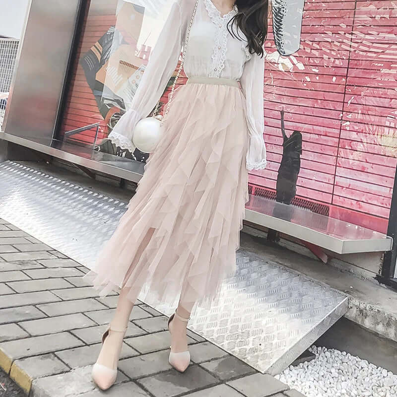 Fairy-style tulle skirt-DESTINY