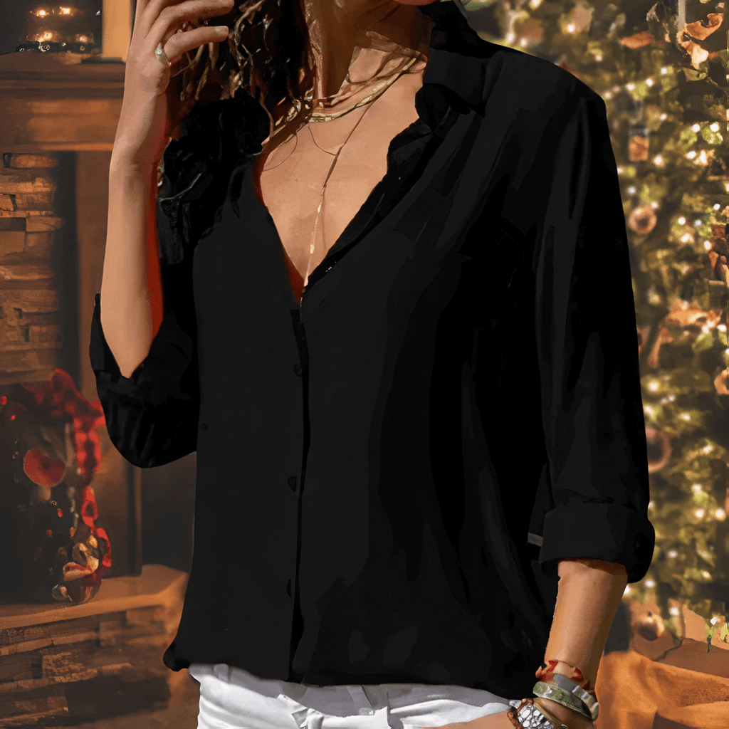 Elegant chiffon blouse for women - rhea-DESTINY