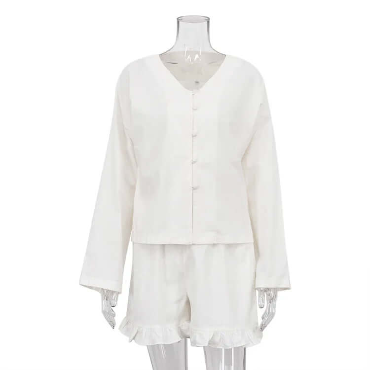 Ariella - Casual two-piece set with high-waisted shorts-DESTINY