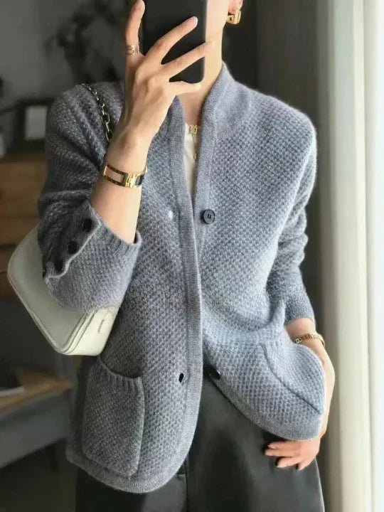 Women's coat made from pure cashmere wool-like-DESTINY