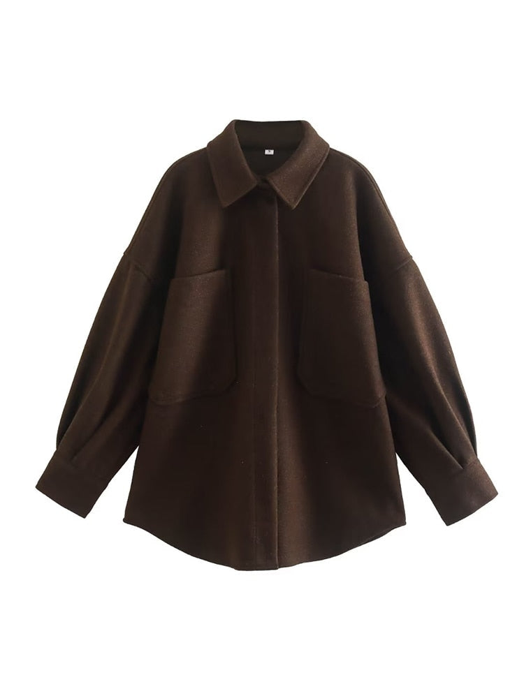 Casual long-sleeved blouse with pockets - Comfortable and versatile - Stylish design for modern women-DESTINY