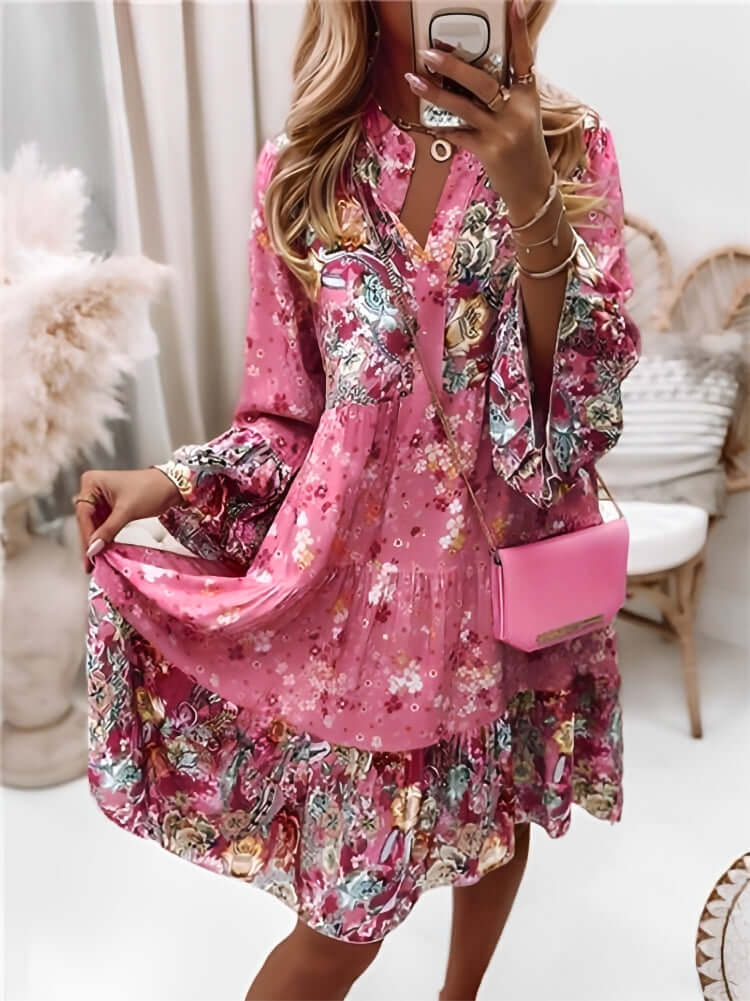 Floral dress - Radiant in summer-DESTINY