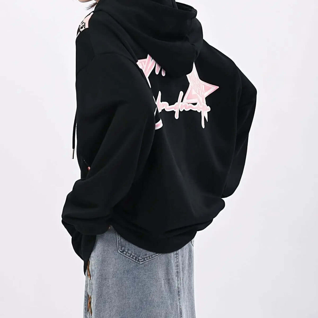 Oversized hoodie with graphic print-DESTINY