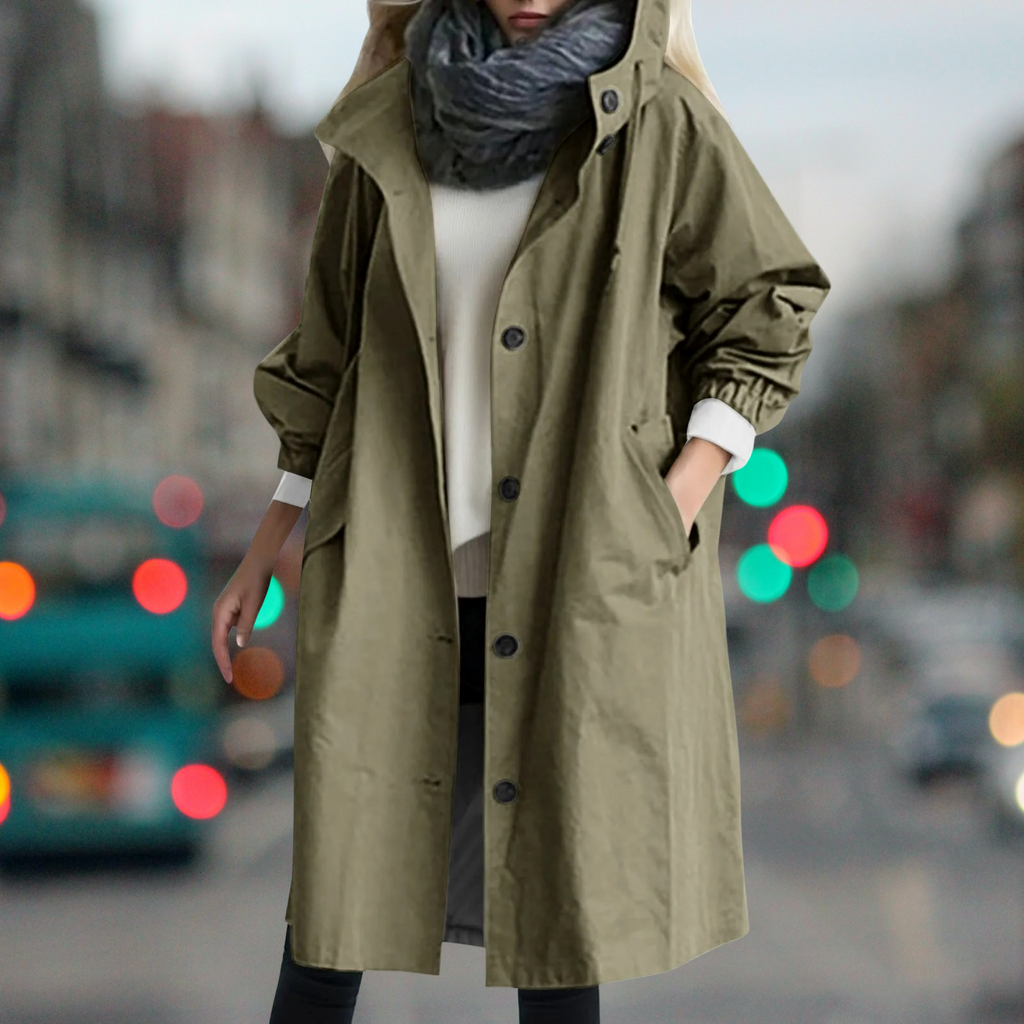 Waterproof trench coat for cold days-DESTINY
