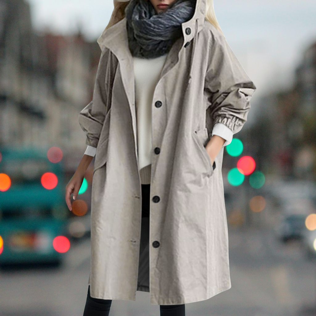 Waterproof trench coat for cold days-DESTINY