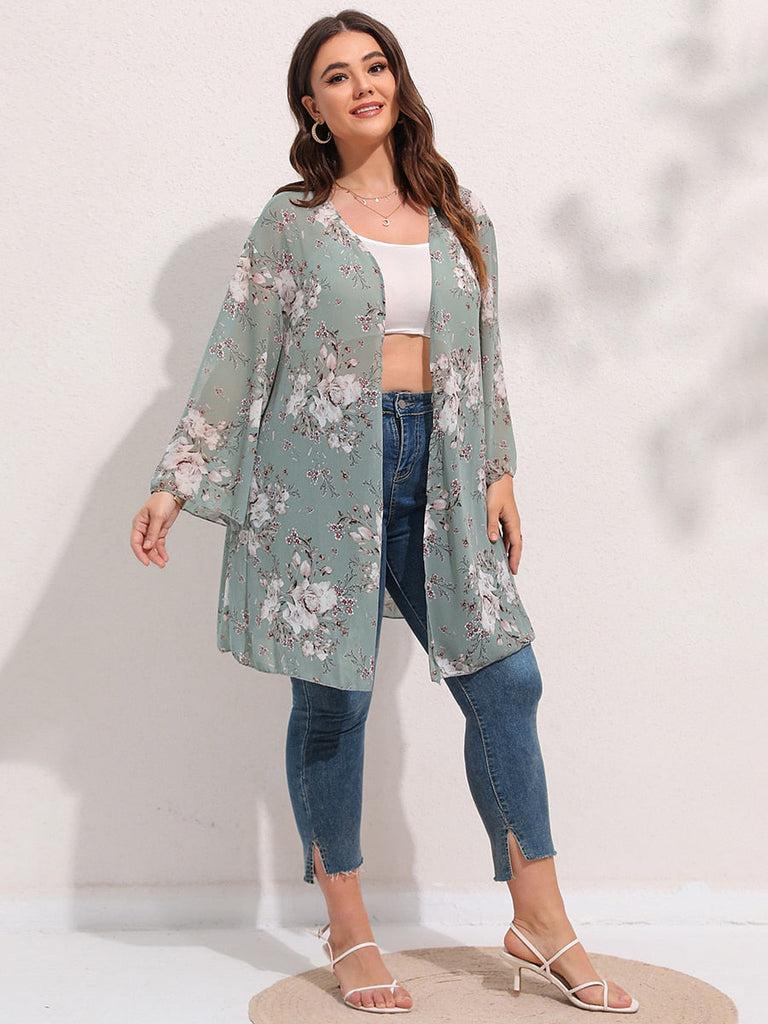 Ladies' oversized chiffon kimono-DESTINY