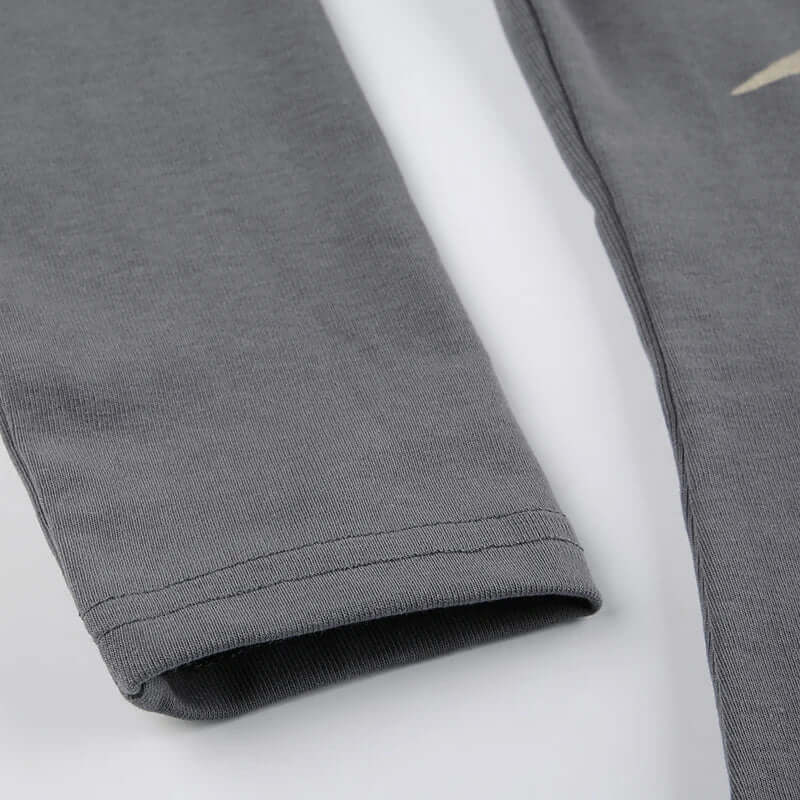 Selene - Off-the-shoulder long sleeve top with grunge cross-DESTINY