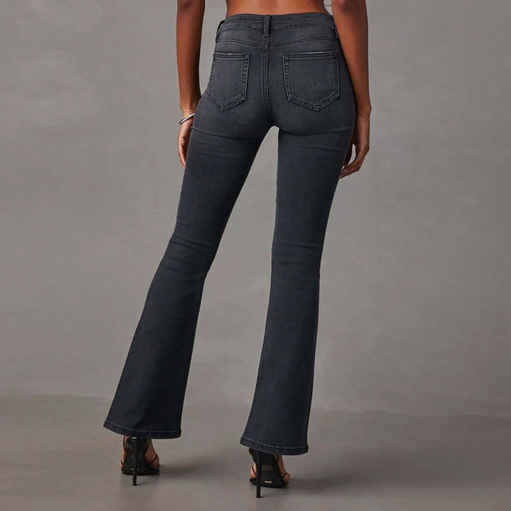 Zoe - Chic bootcut jeans with a low rise-DESTINY