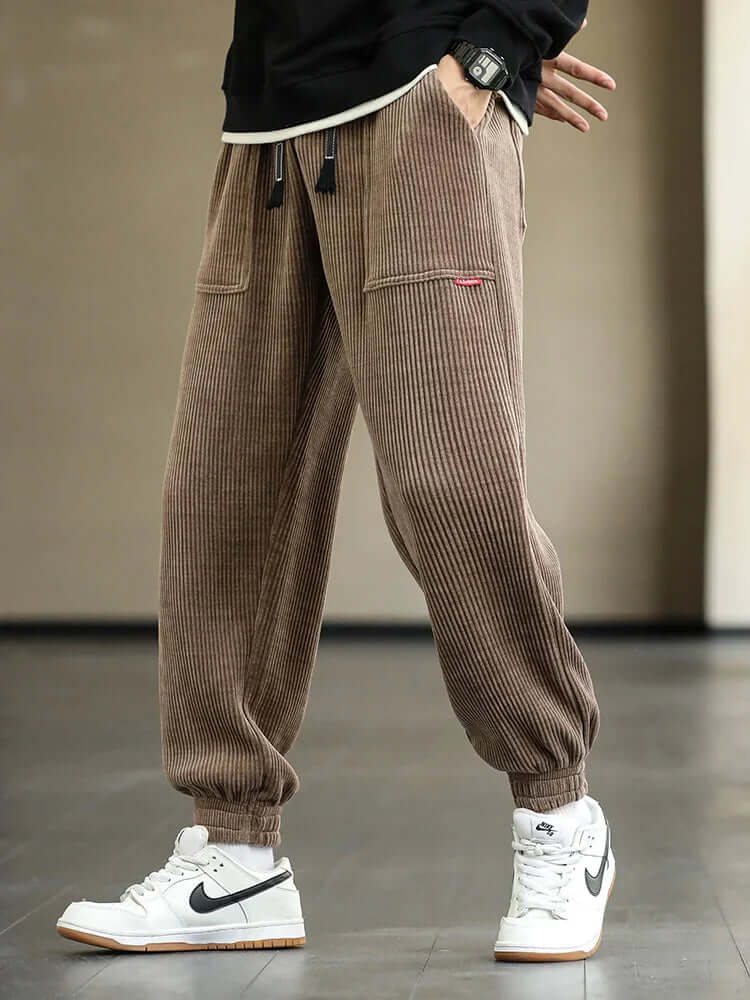 Percival - Stylish corduroy sweatpants-DESTINY