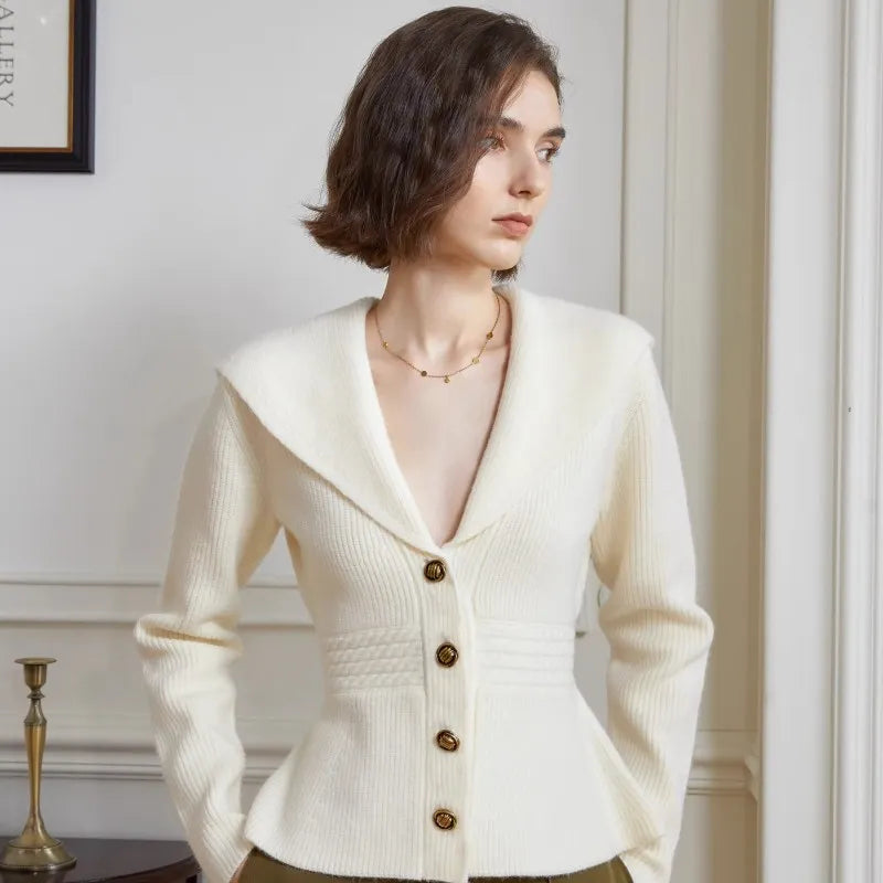 Ladies knitted jumper spring cardigan - Stylish design for modern women - Casual wear for everyday comfort-DESTINY