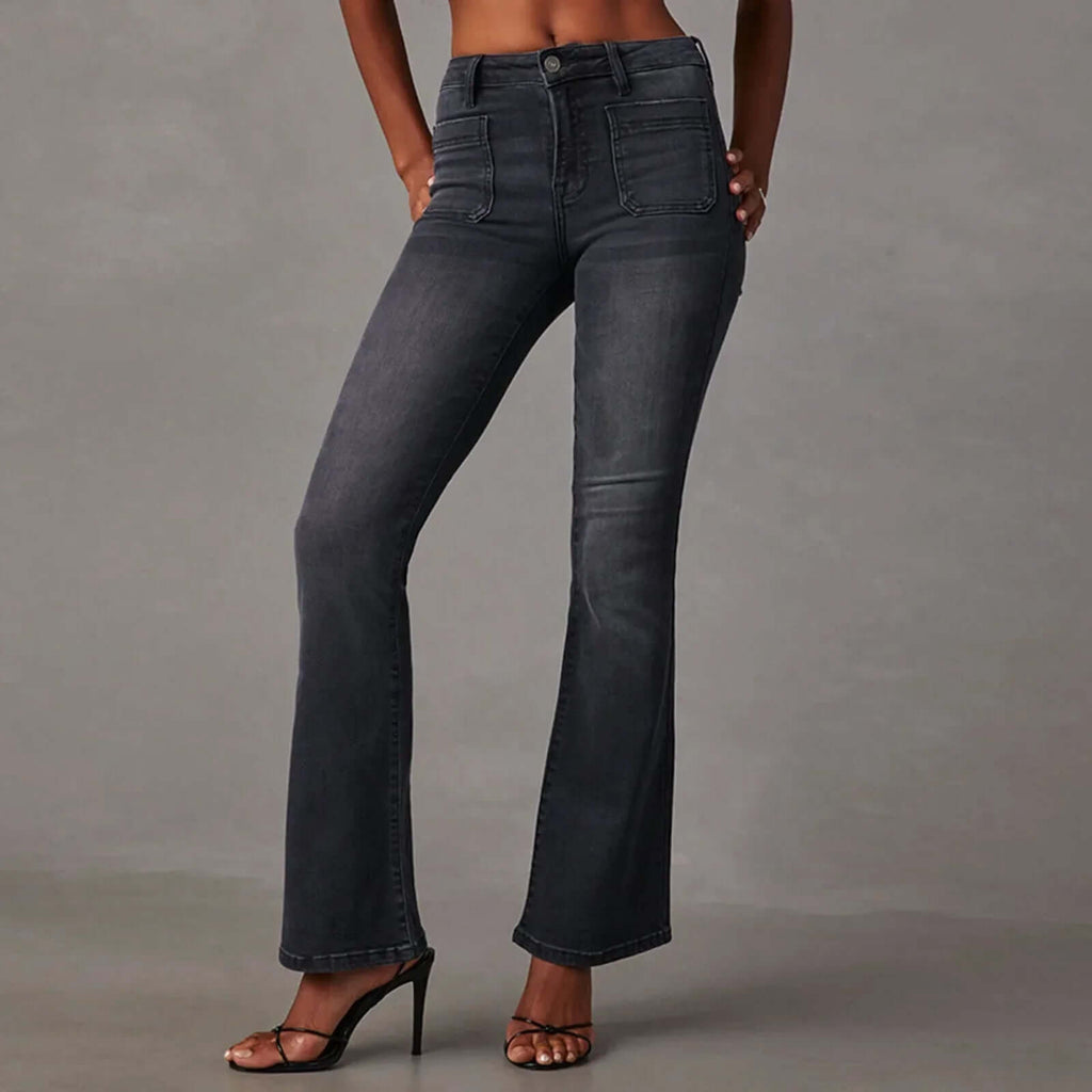 Zoe - Chic bootcut jeans with a low rise-DESTINY