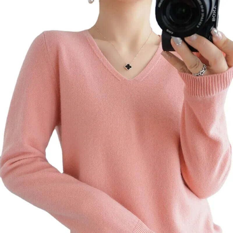Abelle - V-neck jumper-DESTINY