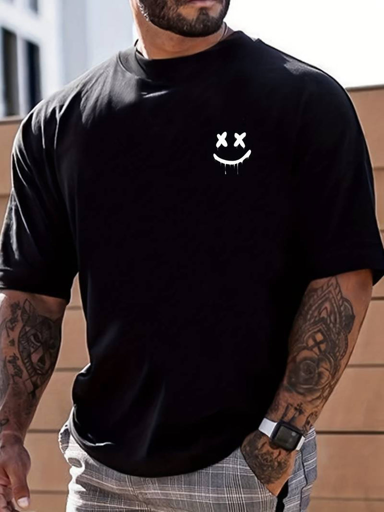 Brandon – t-shirt with smile print and crew neck-DESTINY