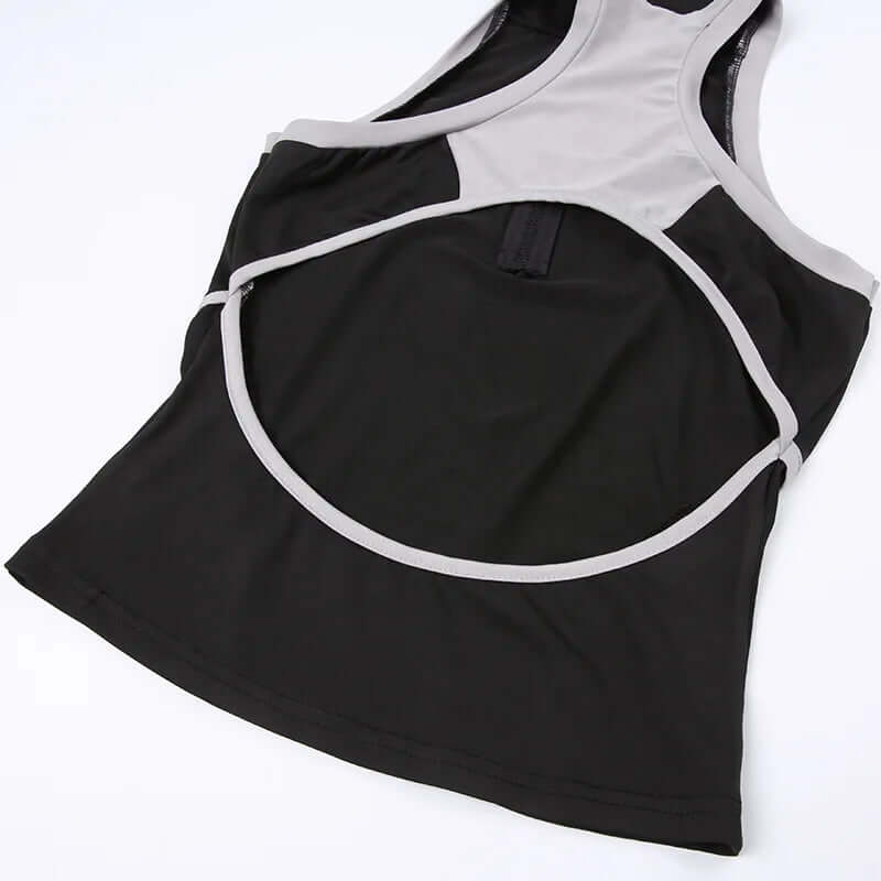Zoe - Sporty crop top with high collar-DESTINY