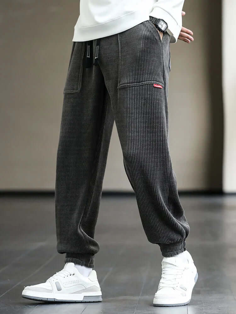 Percival - Stylish corduroy sweatpants-DESTINY
