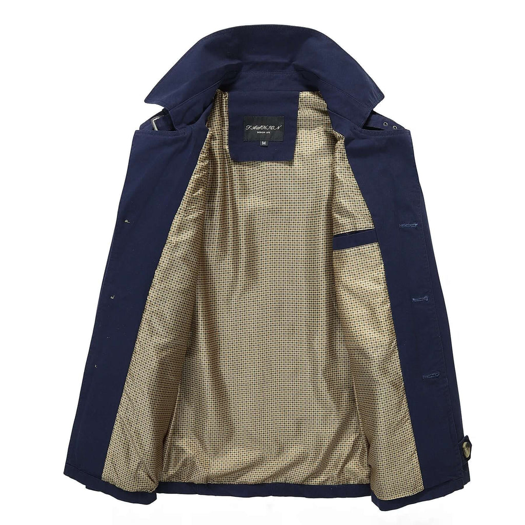 Men's fashionable long trench coat-DESTINY